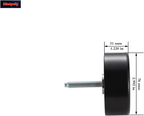 Binopoly 36198 حزام الموتر/بكرة المهمل لـ 2003-2010 Ford Focus/Fusion/Mondeo/Escape Mazda Tribute Mercury Milan/Mariner OE#1S7Q19A216AD 1S7Q19A216AB 1S7Q19A216AC in Kuwait