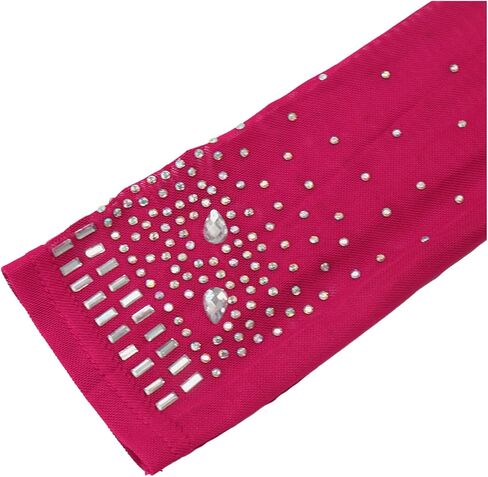 xxxiticat Women's Rhinestone Sheer Mesh Jumpsuit Long Sleeve Wide Shoulder Pad See Through Tassel One Piece Overalls in Kuwait