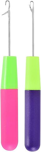 2Pcs Latch Hook Tool,Latch Hook Crochet Needle,Big Crochet Needle 5.0mm(0.2inch),Small Crochet Needle3.8 mm(0.15inch) in Saudi Arabia