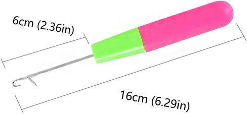 2Pcs Latch Hook Tool,Latch Hook Crochet Needle,Big Crochet Needle 5.0mm(0.2inch),Small Crochet Needle3.8 mm(0.15inch) in Saudi Arabia