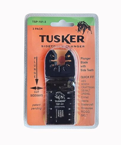 Tusker SideTooth Plunge Saw Blade - Plunge Blade for Oscillating Multi-tool - Cuts Faster and Sideways in Saudi Arabia