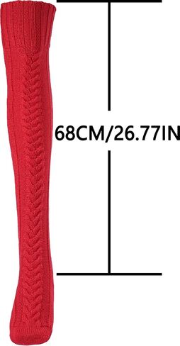 BomKinta Knee High Socks Women - Warm Knit Cozy Leg Warmers - Thick Boot Stockings for Women Size 5-10 in Saudi Arabia