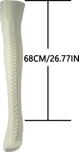 BomKinta Knee High Socks Women - Warm Knit Cozy Leg Warmers - Thick Boot Stockings for Women Size 5-10 in Saudi Arabia