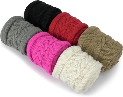 BomKinta Knee High Socks Women - Warm Knit Cozy Leg Warmers - Thick Boot Stockings for Women Size 5-10 in Saudi Arabia