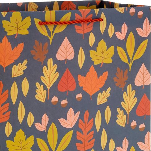 Hallmark 13" Large Fall Gift Bag Bundle (3 Bags: Orange and Tan Plaid, Leaves, Grateful" Wreath) for Thanksgiving, Friendsgiving, Boss's Day, Clergy Appreciation, Grandparents Day in Saudi Arabia