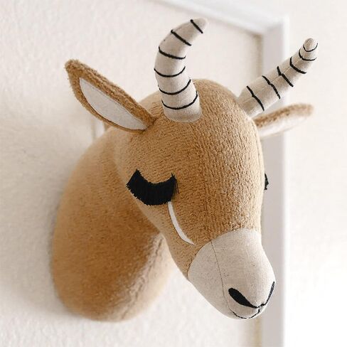 Crane Baby Safari Nursery Décor, Plush Animal Wall Décor for Boys and Girls, Lion, 10" x 9" x 5.5" in Kuwait