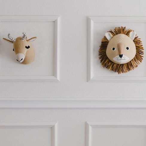 Crane Baby Safari Nursery Décor, Plush Animal Wall Décor for Boys and Girls, Lion, 10" x 9" x 5.5" in Kuwait