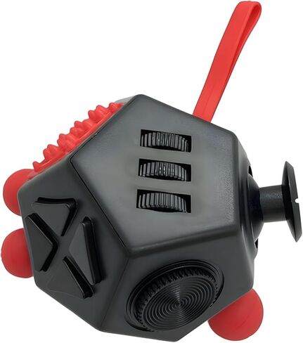 Fidget Toys Cube 12-Sided Decompression Cube Relieve Stress Anti Anxious Depression with Autism for Children and Adults (Black Green Blue-B3) in Saudi Arabia