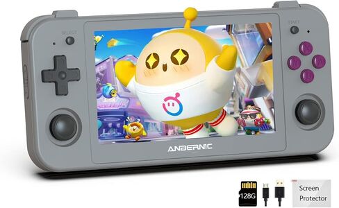 وحدة تحكم ألعاب محمولة باليد RG505 Retro Game بشاشة لمس OLED مقاس 4.95 بوصة مع نظام Android 12 Unisoc Tiger T618 ومتوافقة مع بطاقة TF المدمجة بسعة 128 جيجا بايت في متجر Google Play in Saudi Arabia