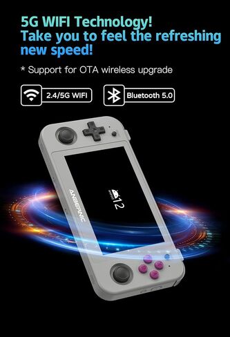 وحدة تحكم ألعاب محمولة باليد RG505 Retro Game بشاشة لمس OLED مقاس 4.95 بوصة مع نظام Android 12 Unisoc Tiger T618 ومتوافقة مع بطاقة TF المدمجة بسعة 128 جيجا بايت في متجر Google Play in Saudi Arabia