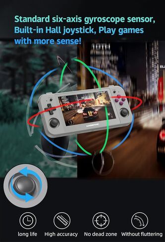 وحدة تحكم ألعاب محمولة باليد RG505 Retro Game بشاشة لمس OLED مقاس 4.95 بوصة مع نظام Android 12 Unisoc Tiger T618 ومتوافقة مع بطاقة TF المدمجة بسعة 128 جيجا بايت في متجر Google Play in Saudi Arabia