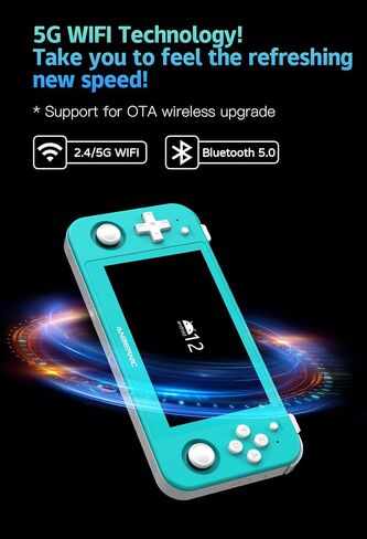 وحدة تحكم ألعاب محمولة باليد RG505 Retro Game بشاشة لمس OLED مقاس 4.95 بوصة مع نظام Android 12 Unisoc Tiger T618 ومتوافقة مع بطاقة TF المدمجة بسعة 128 جيجا بايت في متجر Google Play in Saudi Arabia