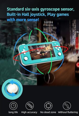 وحدة تحكم ألعاب محمولة باليد RG505 Retro Game بشاشة لمس OLED مقاس 4.95 بوصة مع نظام Android 12 Unisoc Tiger T618 ومتوافقة مع بطاقة TF المدمجة بسعة 128 جيجا بايت في متجر Google Play in Saudi Arabia
