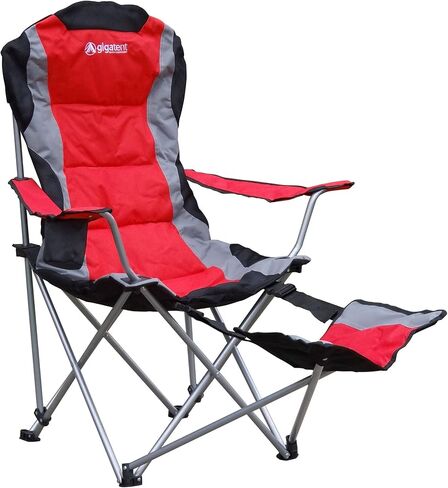 Outdoor Quad Camping Chair - Lightweight, Portable Folding Design - Adjustable Footrest, Cup Holder, Storage Carrying Bag – Durable Material, Steel Frame - by GigaTent in Kuwait