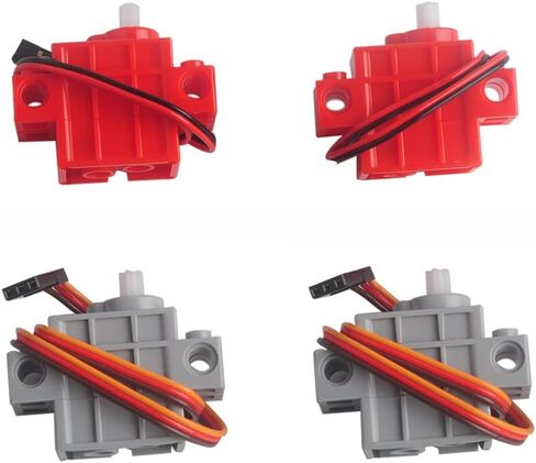 360 Degree Continuous Rotation Motor for Arduino Microbit Raspberry Pi Geekservo Support kittenblock makecode Compatible with Standard Building Blocks（Pack of 4） in Kuwait