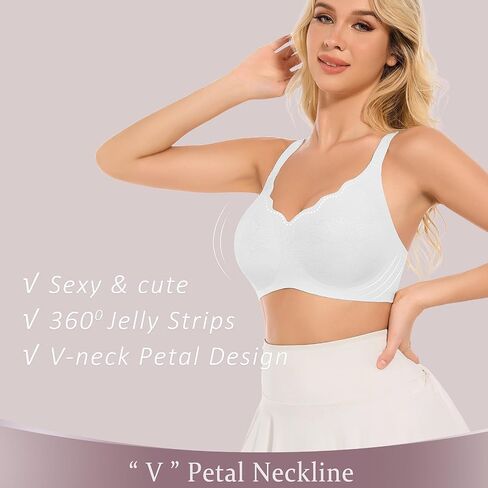 Half Floral Wireless Bras for Women No Underwire Seamless Bralettes with Support Womens Bras Comfort T Shirt Bras in Saudi Arabia