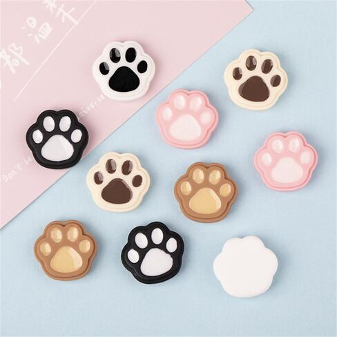 100pcs Slime Charms Resin Cat Paws Charms Kawaii Cute Set Mixed Assorted Sweets Flatback Slime Beads Making Supplies for DIY Craft Making and Ornament Scrapbooking (100pcs) in Kuwait