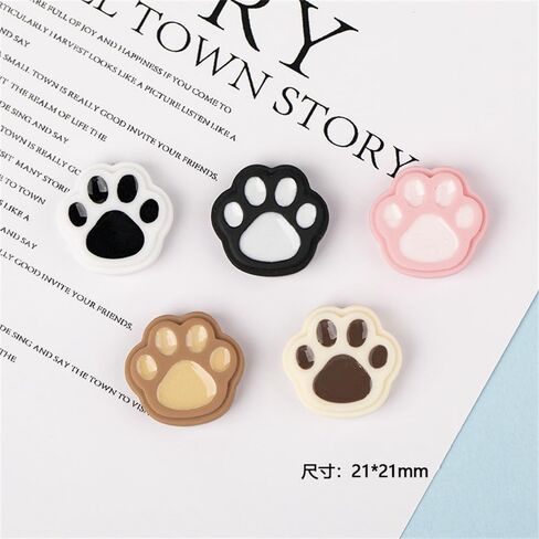 100pcs Slime Charms Resin Cat Paws Charms Kawaii Cute Set Mixed Assorted Sweets Flatback Slime Beads Making Supplies for DIY Craft Making and Ornament Scrapbooking (100pcs) in Kuwait