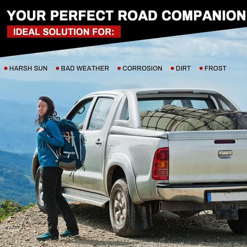 4'x6' Heavy Duty Cargo Net - Stretches to 8' x 12', 10mm Thick Cord Bungee Cargo Netting for Truck Bed & Roof Rack, Includes 12 Steel Carabiners in Kuwait