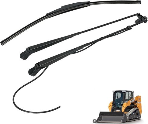 مجموعة شفرات ذراع الممسحة 47405956 47778552 ممسحة - ذراع مزدوج، ذراع ممسحة الزجاج الأمامي وشفرة مناسبة للحقيبة المدمجة والمسار الانزلاقي TR270 SR130 للمسار والجرافة الانزلاقية C227 in Kuwait