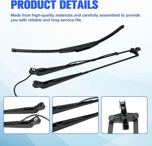 مجموعة شفرات ذراع الممسحة 47405956 47778552 ممسحة - ذراع مزدوج، ذراع ممسحة الزجاج الأمامي وشفرة مناسبة للحقيبة المدمجة والمسار الانزلاقي TR270 SR130 للمسار والجرافة الانزلاقية C227 in Kuwait