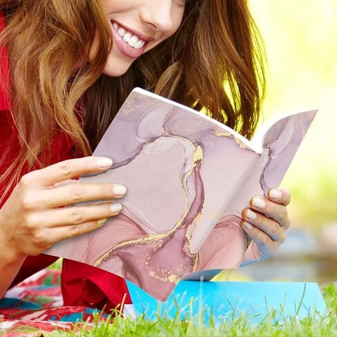 AFPANQZ Pink Marble Design Book Cover Protector Book Sleeve Jumbo Fabric Book Sleeve Suitable for Most Textbook Hardcover Book Paperbook Easy Apply Reusable Book Covers in Saudi Arabia