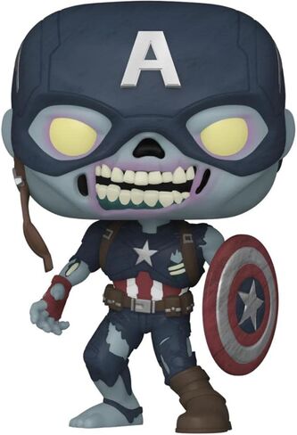 فانكو بوب - مارفل ماذا لو؟ #949 - شاشة Zombie Captain America مقاس 10 بوصات (حصريًا لـ Gamestop) in Saudi Arabia