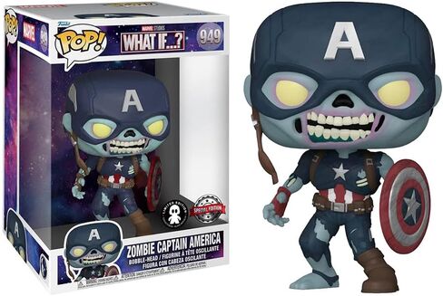 فانكو بوب - مارفل ماذا لو؟ #949 - شاشة Zombie Captain America مقاس 10 بوصات (حصريًا لـ Gamestop) in Saudi Arabia