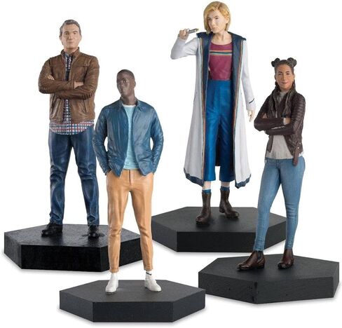 مجموعة Hero Collector Eaglemoss الطبيب الخامس ونيسا وتيجان وأدريك | مجموعة تمثال دكتور هو | نسخة طبق الأصل للنموذج in Kuwait
