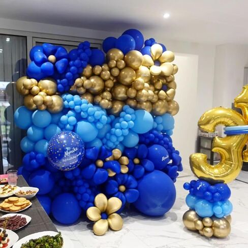 120pcs 5 inch Metallic Gold Balloons, small Chrome Gold Latex Balloons for Graduation Engagement Wedding Birthday Party Decorations in Kuwait
