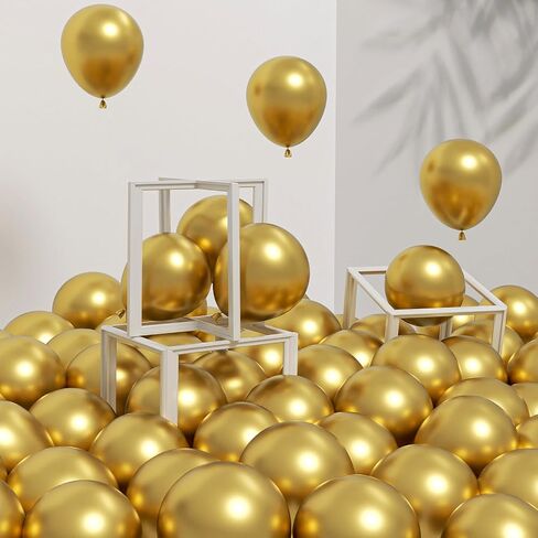 120pcs 5 inch Metallic Gold Balloons, small Chrome Gold Latex Balloons for Graduation Engagement Wedding Birthday Party Decorations in Kuwait