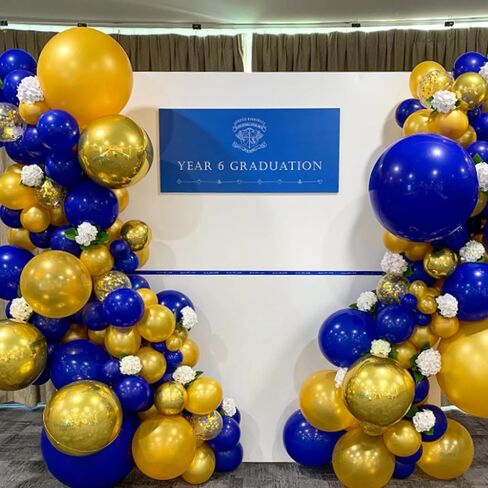 120pcs 5 inch Metallic Gold Balloons, small Chrome Gold Latex Balloons for Graduation Engagement Wedding Birthday Party Decorations in Kuwait