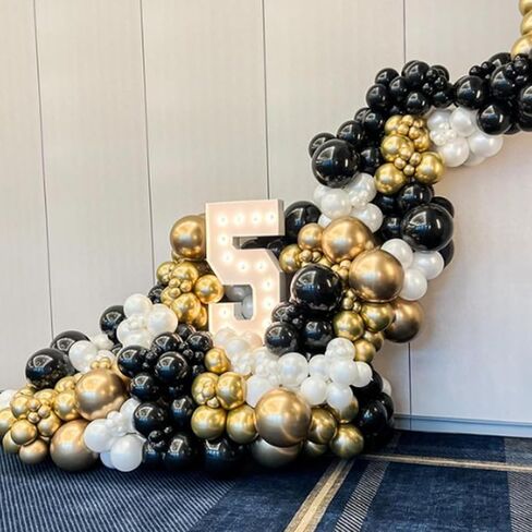 120pcs 5 inch Metallic Gold Balloons, small Chrome Gold Latex Balloons for Graduation Engagement Wedding Birthday Party Decorations in Kuwait