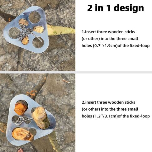 Stainless Steel Camping Tripod Board,Turn Branches into Campfire Tripod | Campfire Support Plate with Adjustable Chain for Hanging Cookware,Rustproof,Portable Camping Gear in Saudi Arabia