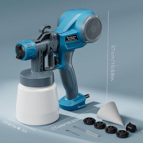 Tilswall Alien 500 Paint Sprayer HVLP Electric Spray Paint Gun Lightweight with 4 Nozzles & 3 Spray Patterns, 100 DIN-s, Ideal Paint Sprayer for Furniture, Fences, Walls, Cabinets, DIY in Saudi Arabia