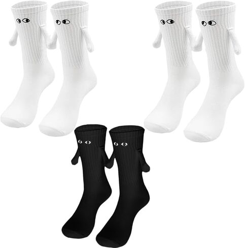 Jayoo Holding Hands Socks, Funny Magnetic Suction 3D Doll Couple Socks, Birthday Christmas Gifts for Valentines in Saudi Arabia