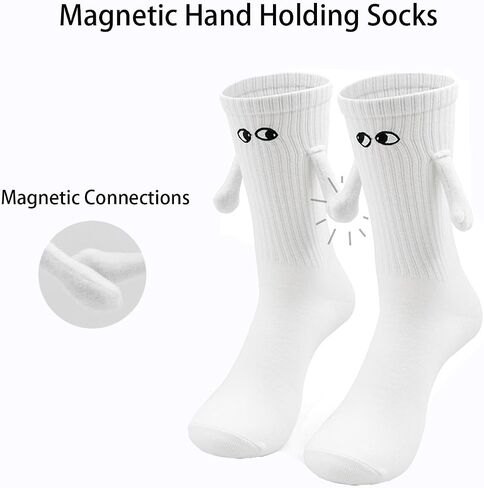 Jayoo Holding Hands Socks, Funny Magnetic Suction 3D Doll Couple Socks, Birthday Christmas Gifts for Valentines in Saudi Arabia