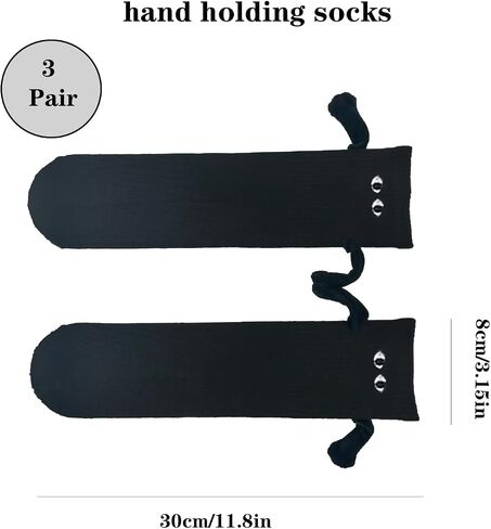 Jayoo Holding Hands Socks, Funny Magnetic Suction 3D Doll Couple Socks, Birthday Christmas Gifts for Valentines in Saudi Arabia