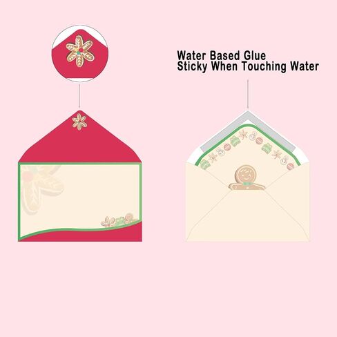 SCStyle Christmas Stationary Paper and Envelopes Set 72Pcs(24 Pcs Christmas Design Cute Envelopes+Contain 48Sheets Christmas Stationary Printer Paper) With Water-Based Adhesive,Stationary Set(S1) in Saudi Arabia