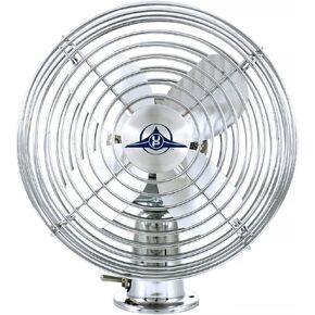 United Pacific 40848 Heavy-Duty Chrome 12V Car Fan w/6" Fan Blade for Cars, Trucks, RVs, & Vans, All Metal, 2-Speeds, Adjustable Base - ONE Fan