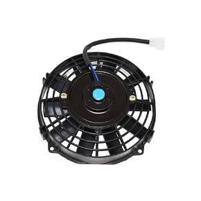 A-Team Performance - Universal Type 120021 8 Inches High Performance - 1700 CFM 12 Volts Electric Radiator Cooling Fan with 10-Piece Reversible Flat 9" x 9" x 2-1/2" Blades