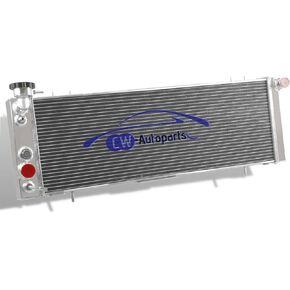 3 Row Core Radiator for 1991-2001 Jeep Cherokee Comanche XJ 2.5L 4.0L AT MT, All Aluminum