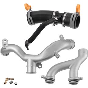 X AUTOHAUX Engine Coolant Pipe Water Outlet Tube for Land Rover for Range Rover Sport Velar for Range Rover Discovery Defender 110 90 NO.LR090630/LR092992/LR049990 Radiator Coolant Flange