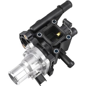 Thermostat Housing with Gasket & Sensor - Compatible with 1.8L & 1.6L 2011-2016 Chevy Cruze, 2012-2018 Chevy Sonic, 2013-2018 Chevy Trax - Replace 25199824, 25192228, 902-033,15-81816