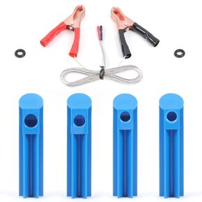 Fuel Injector Tester Cleaner Tool Kit 8 Pulse Modes Injector Tester 2 Fuel Injector Test Simultaneously DIY Cleaning Tools with 40in Power Cord,4 Injector Cleaner Adapters,Short Circuit Protection 12V