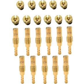 YAMAKATO Aftermarket 22pcs Carburetor Jet Kit w/11 Main Jets and 11 Slow Jet for Nibbi Honda PWK Keihin Yamaha OKO CVK PWM Type