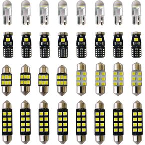 LED Bulbs Light Car Kit Set T10 28mm 31mm 42mm Festoon Replacement for Interior Dome Map Door Trunk Courtesy White Package 32 Pieces