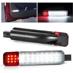 Nilight 2PCS LED Interior Door Panel Light Courtesy Warning Lights White Red for Chevy GMC Silverado Sierra 1500 2500 3500 HD Suburban Cadillac Escalade Hummer H2, 2 Years Warranty