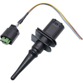 KEJSTED Outside Ambient Air Temperature Sensor & Connector Pigtail Plug 65816905133 65816905050 Compatible with BMW 128i 323i 325i 328i 330Ci 528i 530i 550i M3 M5 M6 X3 X5 X6 Z4 Z8 Mini Cooper