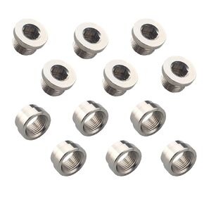 HYAT 6 Pairs O2 Oxygen Sensor Bung Universal Stainless Steel M18x1.5 Threaded Oxygen Sensor Fittings Weld Bung (6 Bungs/6 Plugs)